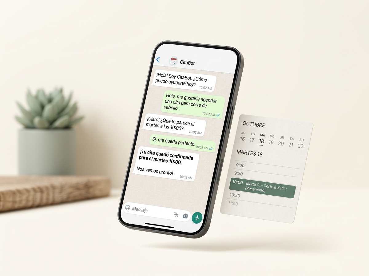 Automated appointment booking through WhatsApp